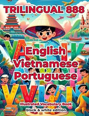 Trilingual 888 English Vietnamese Portuguese Illustrated Vocabulary Book