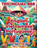 Trilingual 888 English Vietnamese Portuguese Illustrated Vocabulary Book