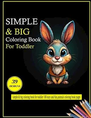 simple & big coloring book for toddler