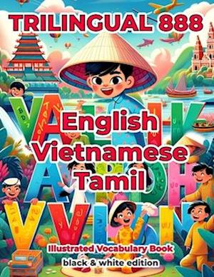 Trilingual 888 English Vietnamese Tamil Illustrated Vocabulary Book