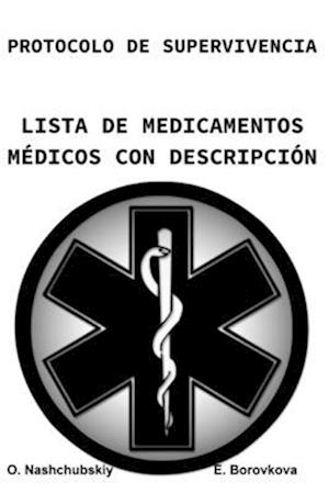 Protocolo de supervivencia. Lista de medicamentos con descripciones.