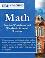 Math Practice Worksheets and Workbook for Adult Students