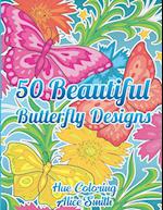 50 Beautiful Butterfly Designs Coloring Book