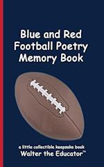 Blue and Red Football Poetry Memory Book