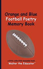 Orange and Blue Football Poetry Memory Book