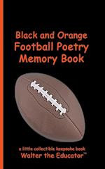 Black and Orange Football Poetry Memory Book