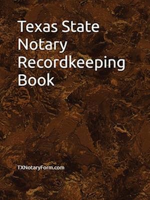 Texas State Notary Recordkeeping Book