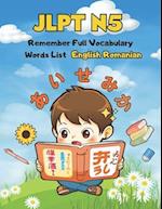 JLPT N5 Remember Full Vocabulary Words List - English Romanian