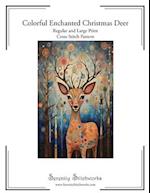 Colorful Enchanted Christmas Deer Cross Stitch Pattern