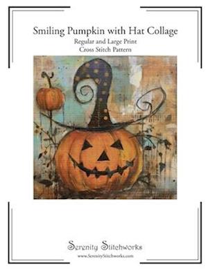 Smiling Pumpkin with Hat Collage Cross Stitch Pattern