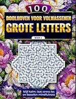 100 doolhoven voor volwassenen, grote letters