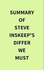 Summary of Steve Inskeep's Differ We Must