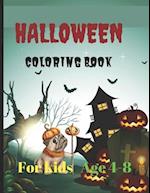 Halloween coloring book for kids : Age 4-8 