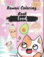 Kawaii Coloring Book: Food 