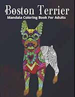 Boston Terrier Mandala Coloring Book For Adults