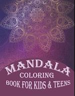 Mandala coloring book: Kids & teens relief & mindfulness mandala coloring book age 4-12+ 