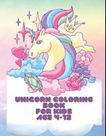 Unicorn coloring book for age 4-12