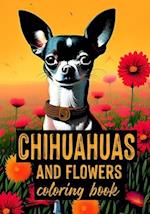Chihuahuas and Flowers - Coloring Book
