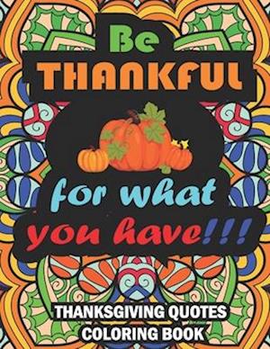 Thanksgiving Quotes Coloring Book