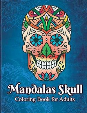 Mandalas skull coloring book for adults