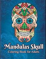 Mandalas skull coloring book for adults