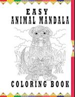 easy animal mandala coloring book: mandala coloring book stress relief and relaxation 