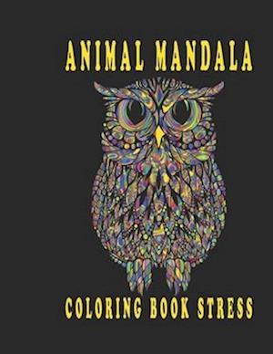 animal mandala coloring book stress