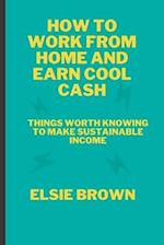 HOW TO WORK FROM HOME AND EARN COOL CASH: THINGS WORTH KNOWING TO MAKE SUSTAINABLE INCOME 