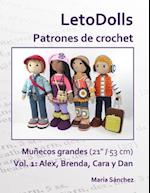 LetoDolls Patrones de crochet Muñecos grandes (21" / 53 cm) Vol. 1