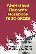 Statistical Records Notebook 1930-2022: Apuntes de Récords Estadísticos 1930-2022 