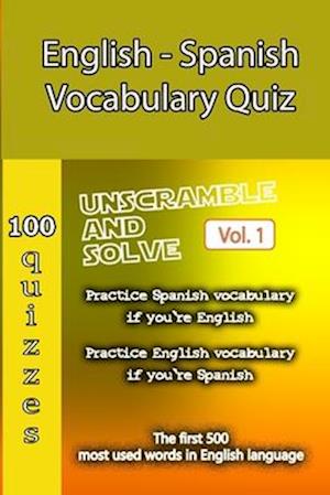 English - Spanish Vocabulary Quiz - Match the Words - Volume 1