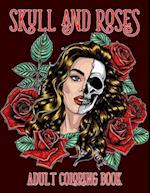 Skull and Roses Adult Coloring Book