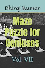 Maze Puzzle for Geniuses: Vol. VII 