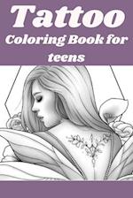 Tattoo Coloring Book for teens 