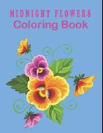 midnight flowers coloring book