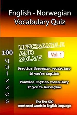 English - Norwegian Vocabulary Quiz - Match the Words - Volume 1