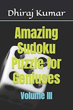 Amazing Sudoku Puzzle for Geniuses: Volume III 