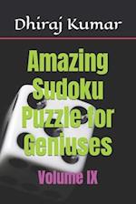 Amazing Sudoku Puzzle for Geniuses: Volume IX 