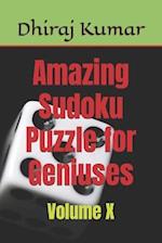 Amazing Sudoku Puzzle for Geniuses: Volume X 