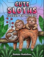 Cute Sloths Colour By Number: Coloring Book for Kids Ages 4-8 