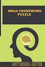 Mega crossword puzzle : Kids & adults crossword puzzle book 