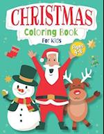 christmas coloring book for kids ages 4-8: Easy To Colour, Fun Christmas Designs 