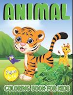 Animals Coloring Book for Kids ages 6-14: Funny Animals. Easy Coloring Pages For Preschool 