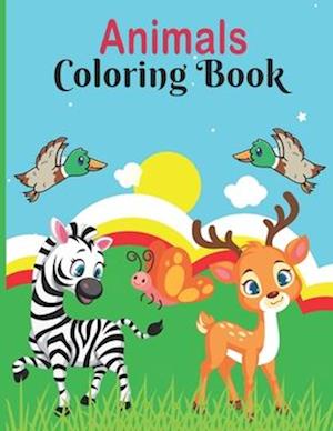 Animals Coloring Book: creative coloring pages for girls & boys ages 4-8