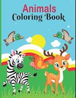 Animals Coloring Book: creative coloring pages for girls & boys ages 4-8 