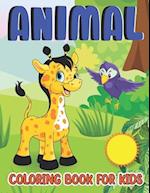 Animal Coloring Book For Kids: Funny Animals. Easy Coloring Pages For Preschool and Kindergarten 