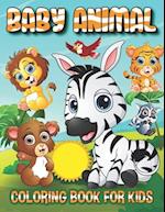 baby animal coloring book for kids: Easy and Relaxing Fall Inspired Designs with Cute Animals 