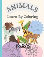 Animals: Learn by Coloring 