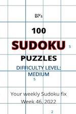 BP'S 100 MEDIUM SUDOKU PUZZLES WEEK 46, 2022 