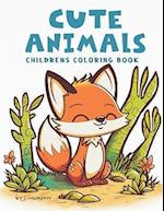 Cute Animals Children's coloring book. 